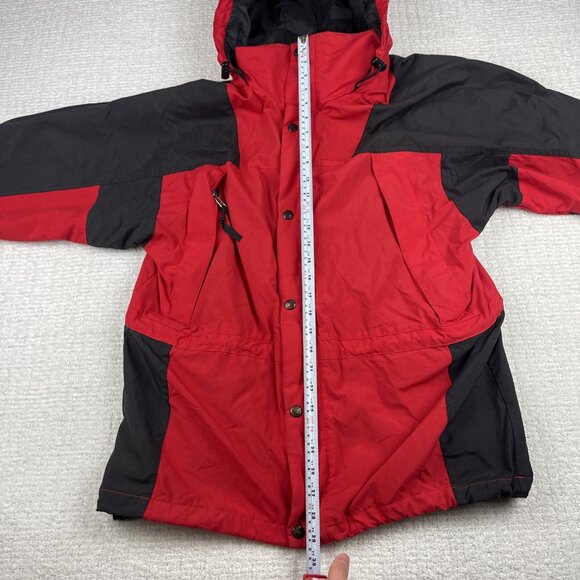 VTG The North Face Gore Activent Hooded Jacket Men M Retro Fire Red & Black Read - Picture 10 of 16